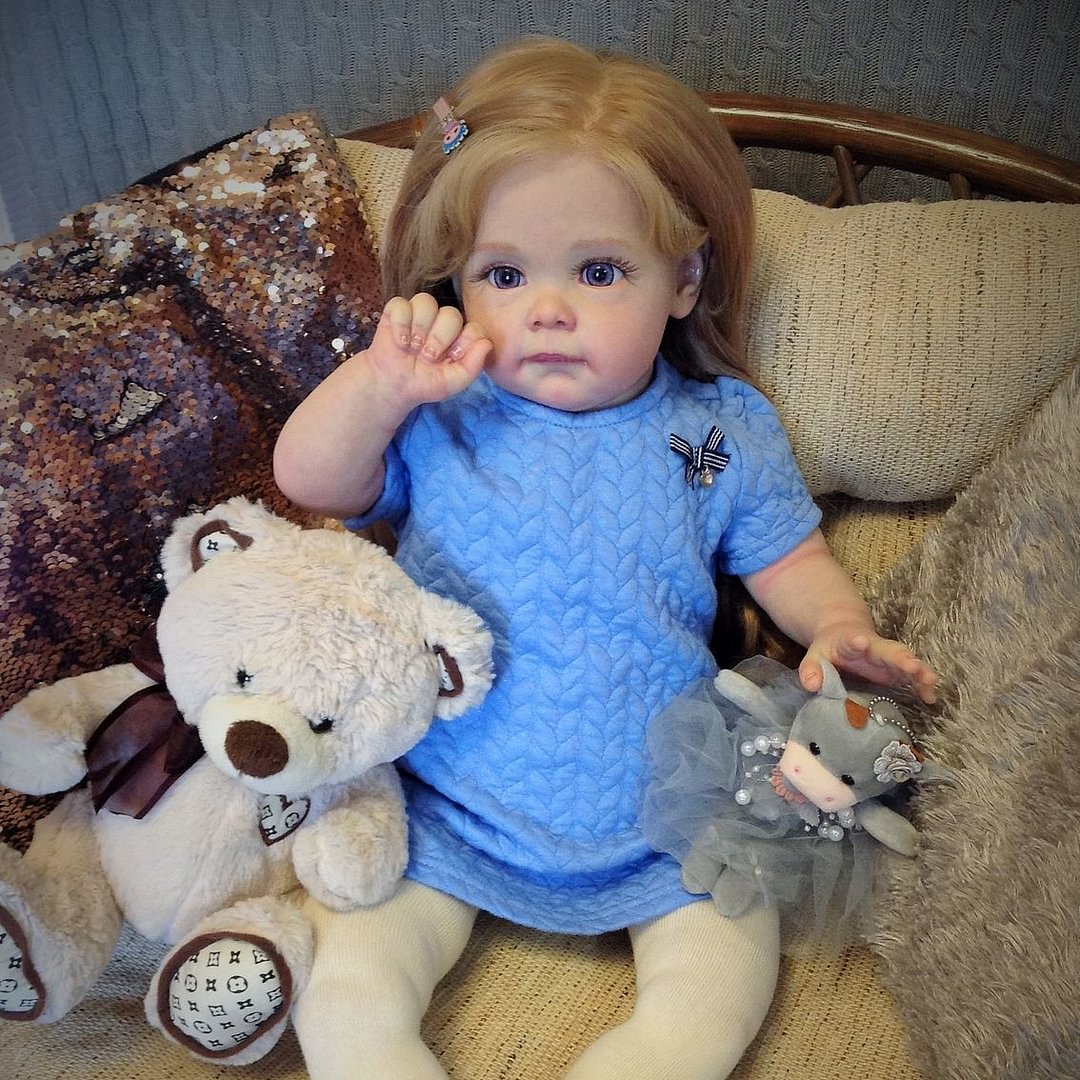 [Dolls with "Heartbeat" and Sound]15'' Realistic and Lifelike Reborn Baby Girl Doll Bailey