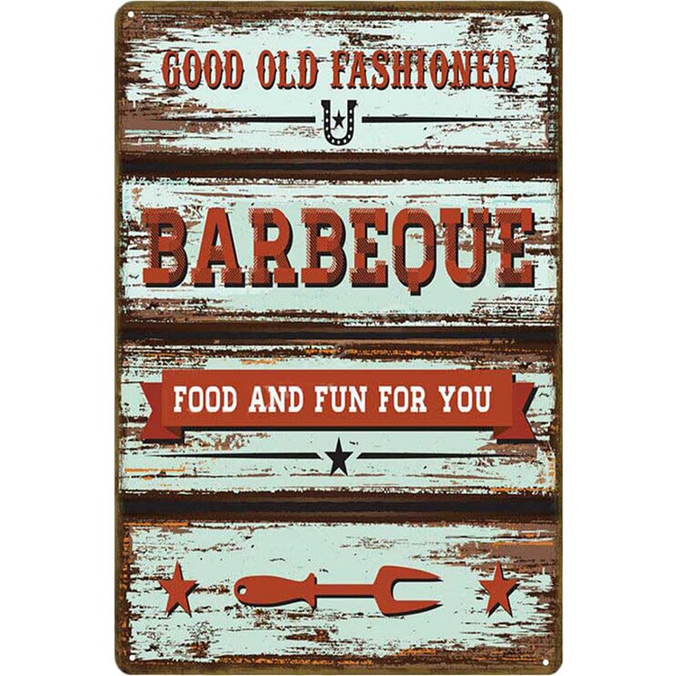 Barbeque - Vintage Tin Signs/Wooden Signs - 20x30cm & 30x40cm