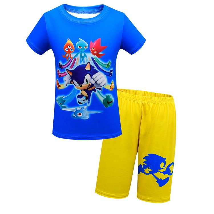Children's set Sonic the hedgehog sonic boys casual two piece set 1793-Mayoulove