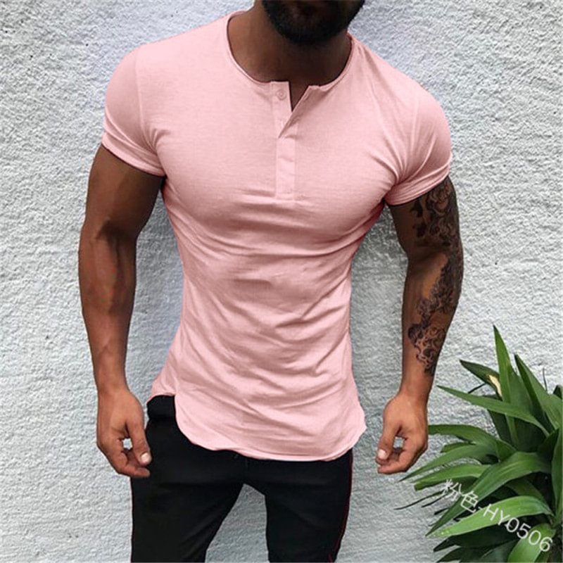 Men's Simple Solid Color T-Shirt - Livereid