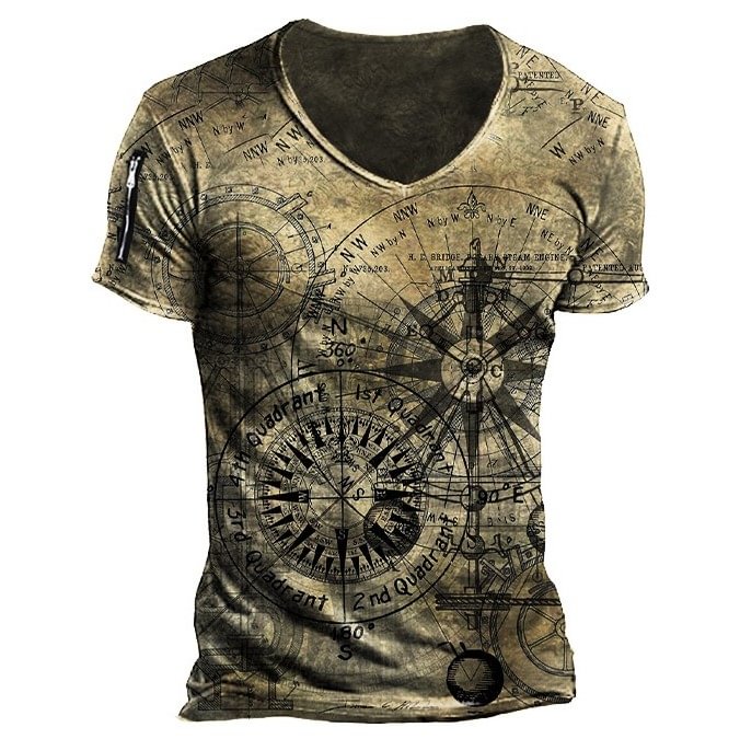 Nautical Compass Print T-shirt / [viawink] /