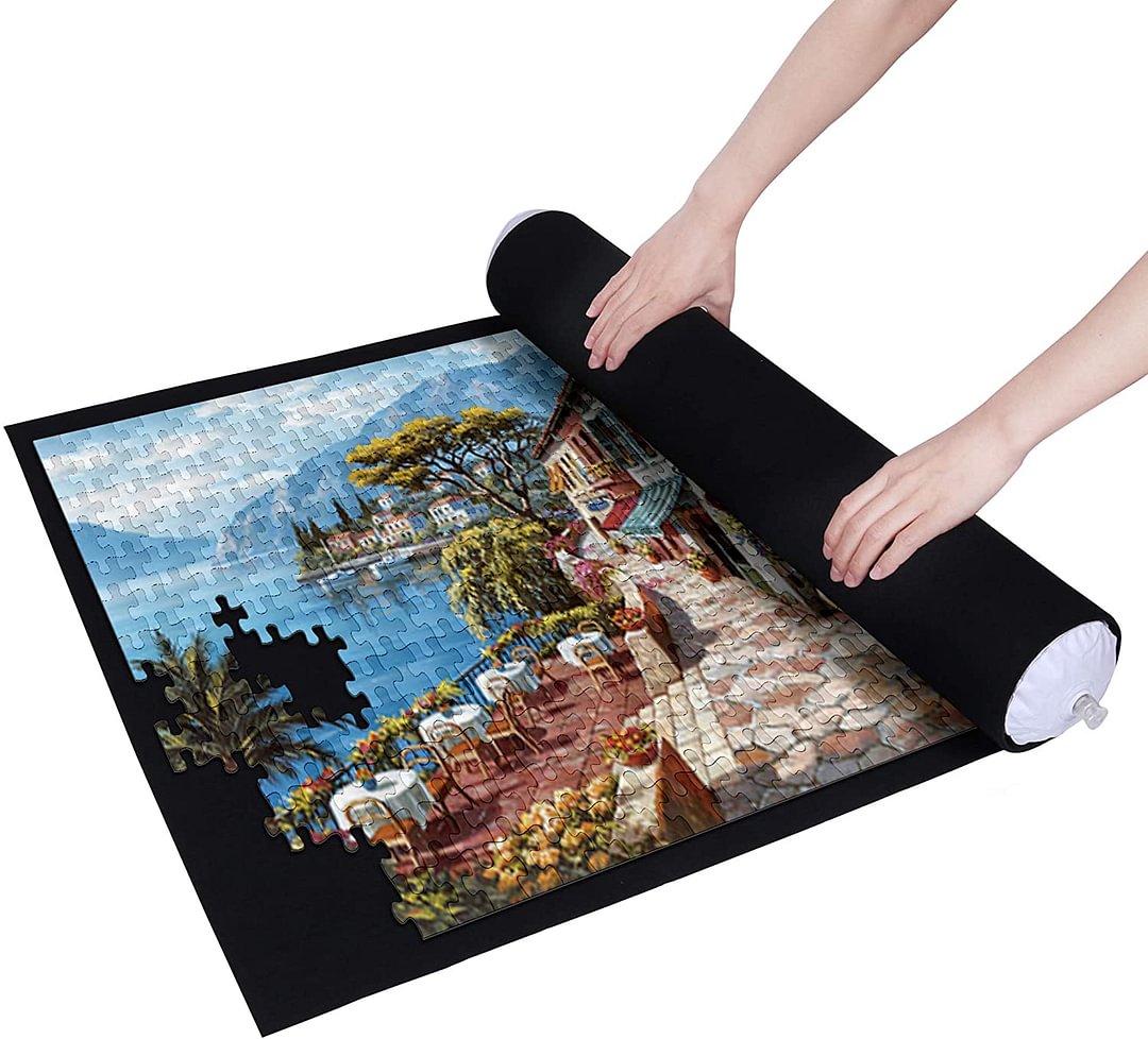 Puzzle Accessories Toy Portable Travel Storage Bag Puzzle Storage Roll Up Mat Jigsaw Roll Felt Mat  - vzzhome