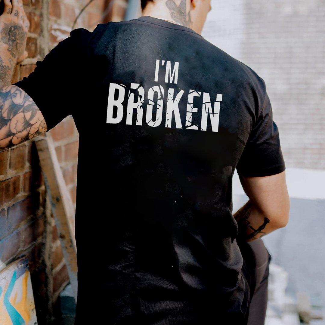 I'm Broken Basic Short Sleeve T-shirt - Krazyskull