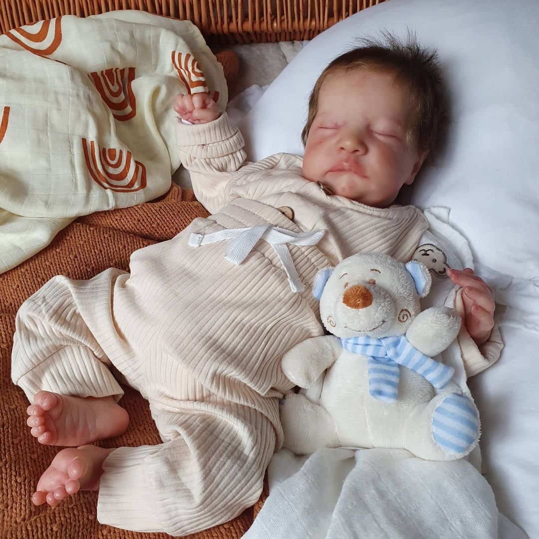 20'' Preemie Handmade Soft Reborn Baby Doll Named Helen with "Heartbeat" and Coos