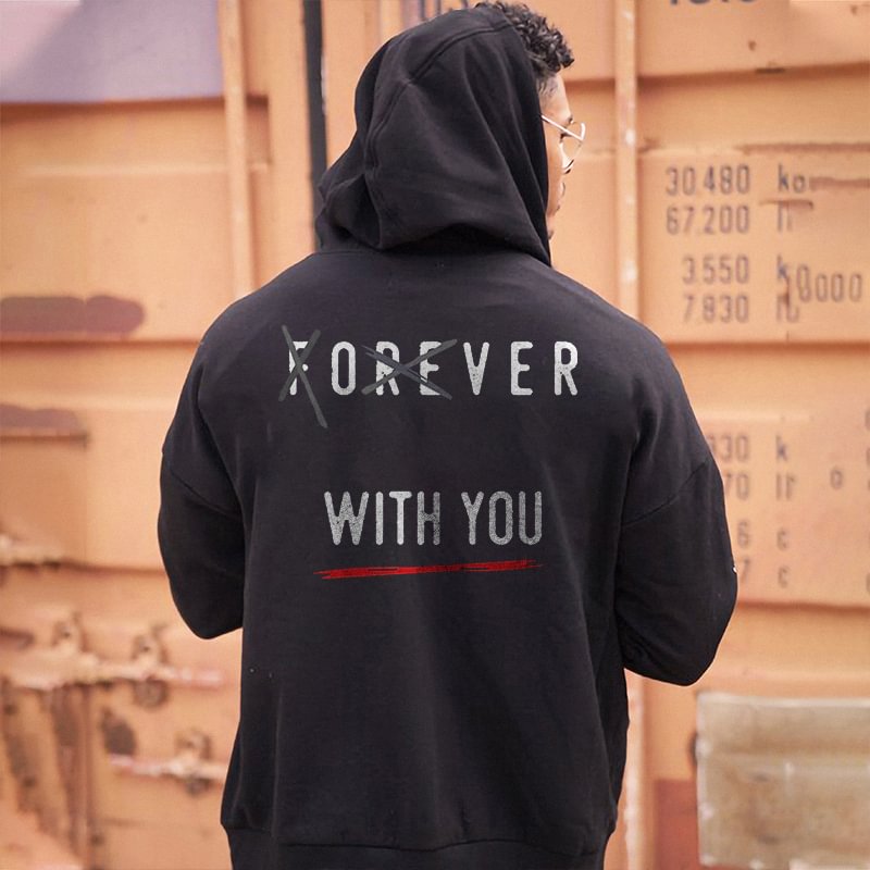 Over With You Printed Men's All-match Hoodie - Krazyskull