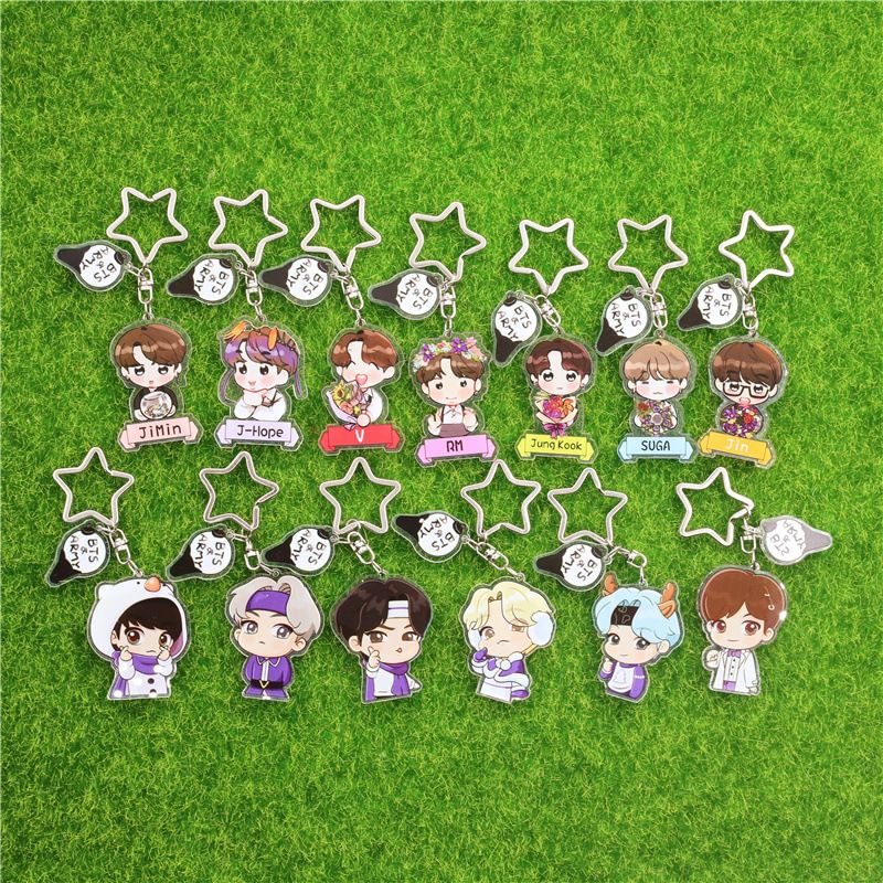 방탄소년단 Cute Cartoon Keychain Pendant