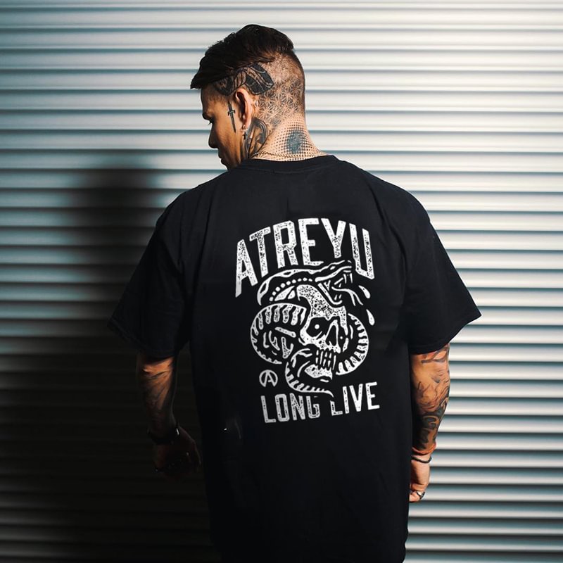 ATREYU LONG LIVE printed loose T-shirt designer -  