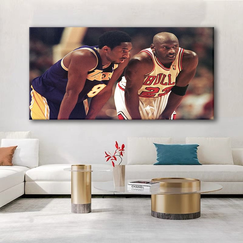 Kobe Bryant and Michael Jordan Canvas Wall Art