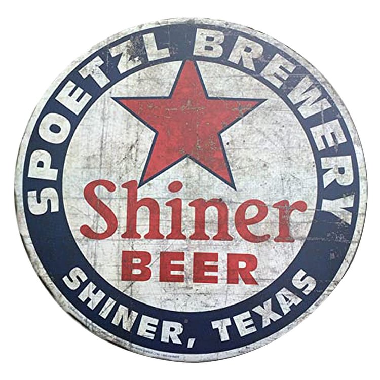 Shiner Beer Shiner Texas - Round Tin Sign - 30*30cm