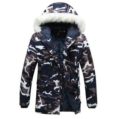Camouflage Down Parkas Jackets  Men's Parka Hooded Coat Fur Collar Parkas Winter Jacket Military Down Overcoat-Corachic