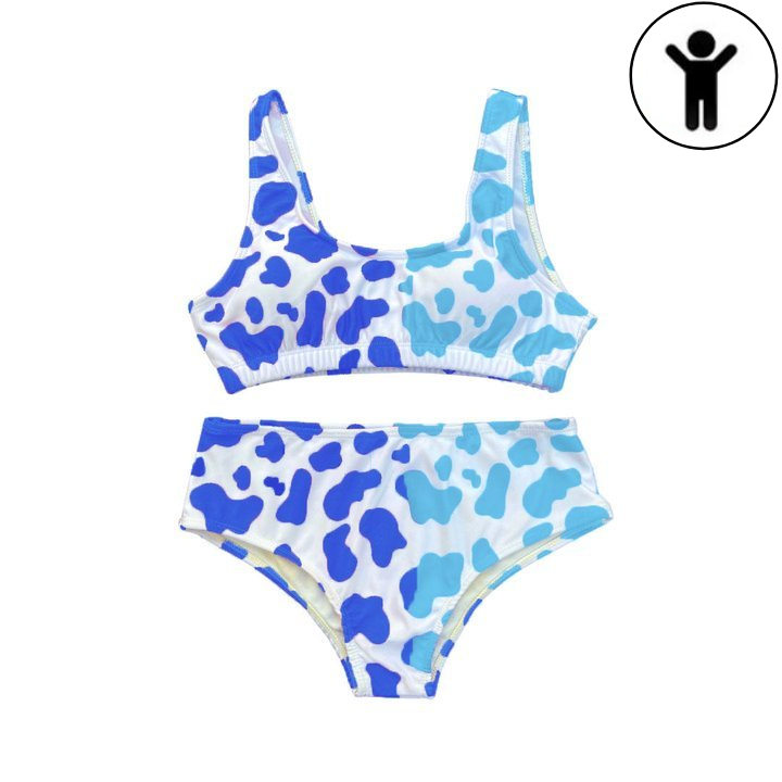 Kids Color Changing Cow Print Two Piece