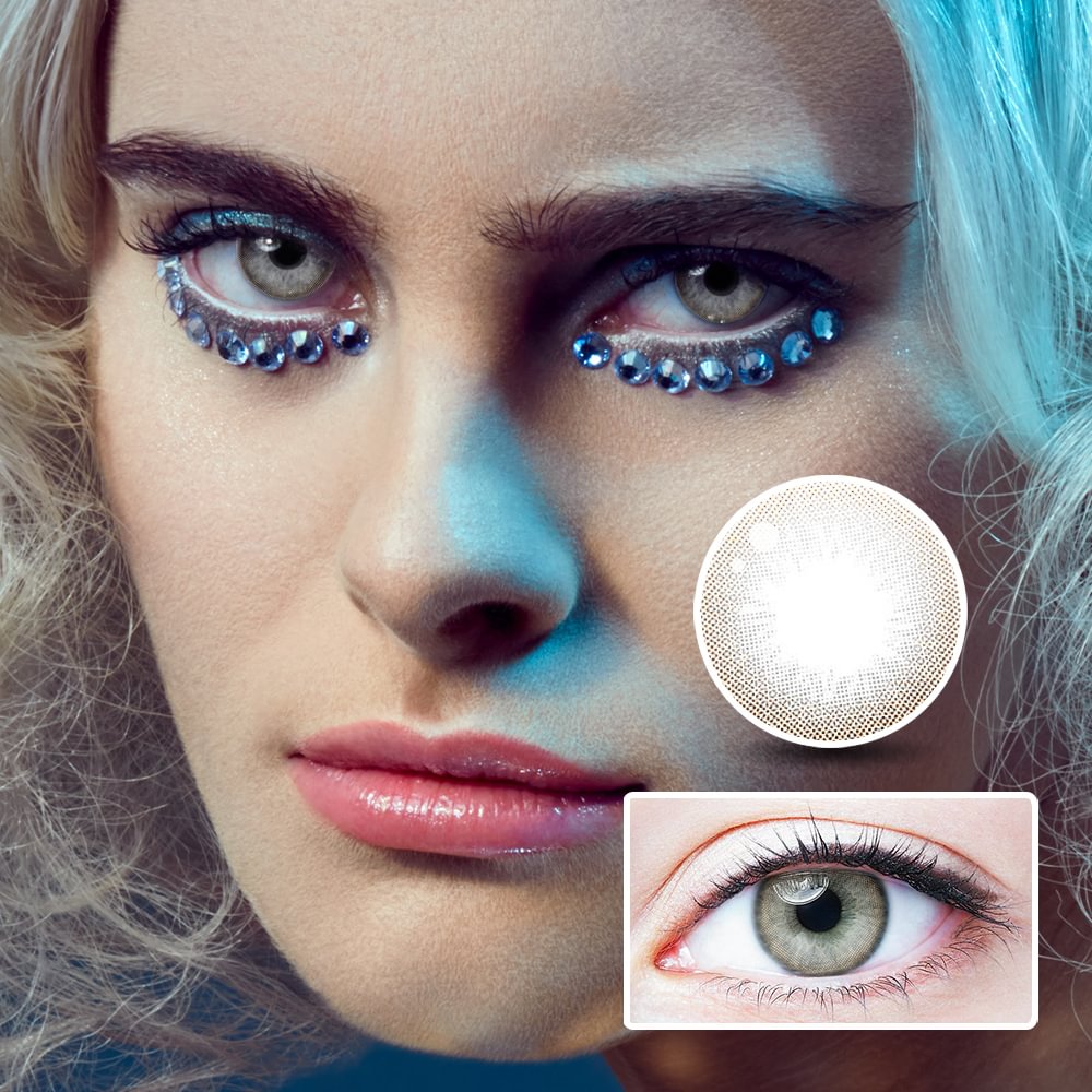 NEBULALENS Someday Gray Yearly Prescription Colored Contact Lenses NEBULALENS