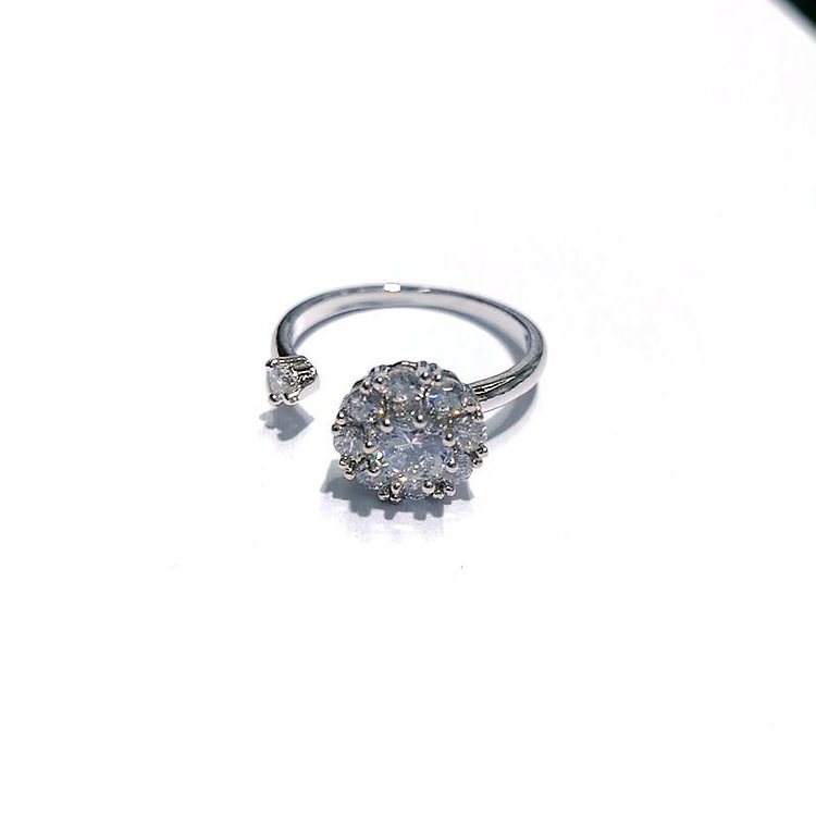 Fashion Cool Rotatable zircon couple ring-Mayoulove