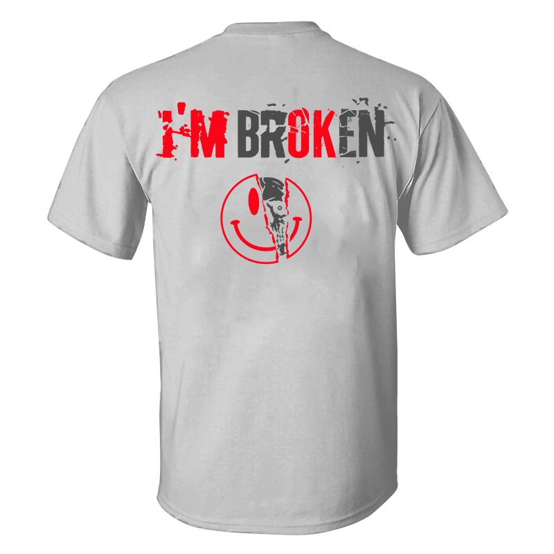 (Half Price!) Livereid I'm Broken Printed T-shirt - Livereid