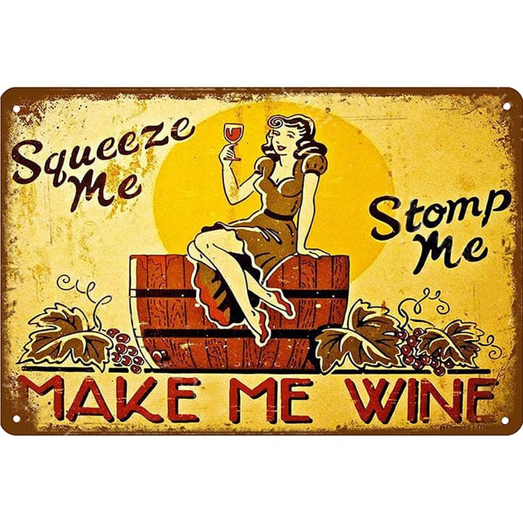 Whisky Wine - Vintage Tin Signs/Wooden Signs - 20x30cm & 30x40cm