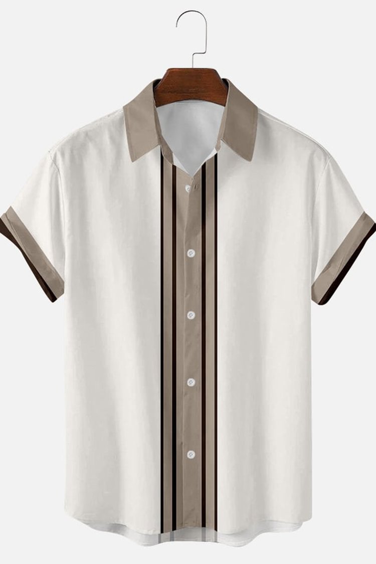 Tiboyz Simple Contrast Short Sleeve Shirt