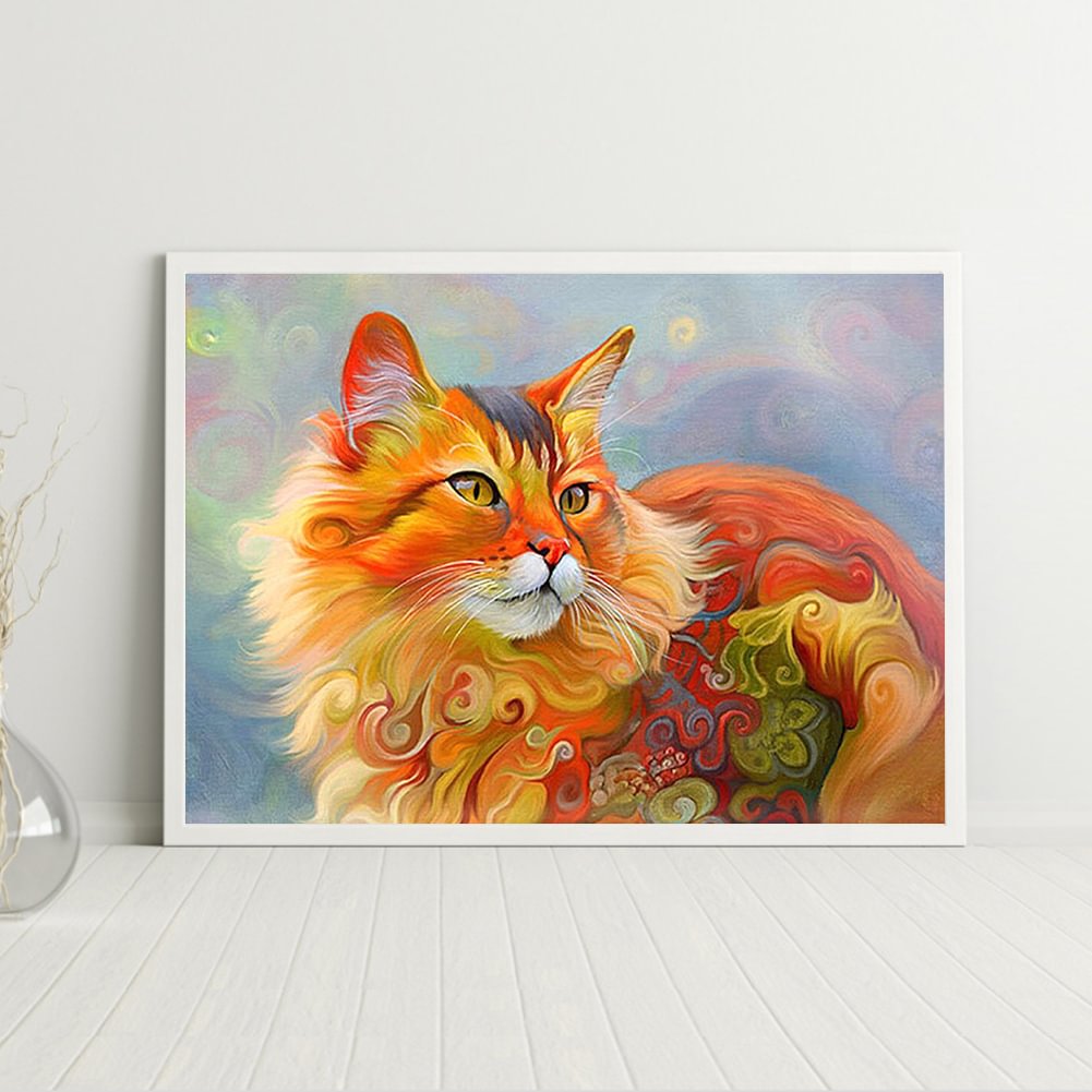 DIY Oil Paint by Numbers Kit-Cat 40*50cm