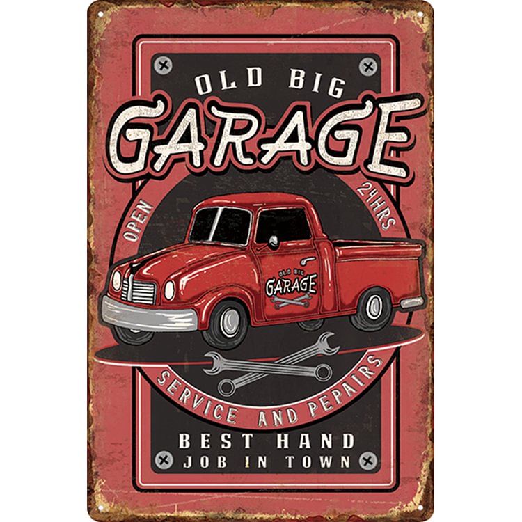 Car Garage - Vintage Tin Signs/Wooden Signs - 20x30cm & 30x40cm