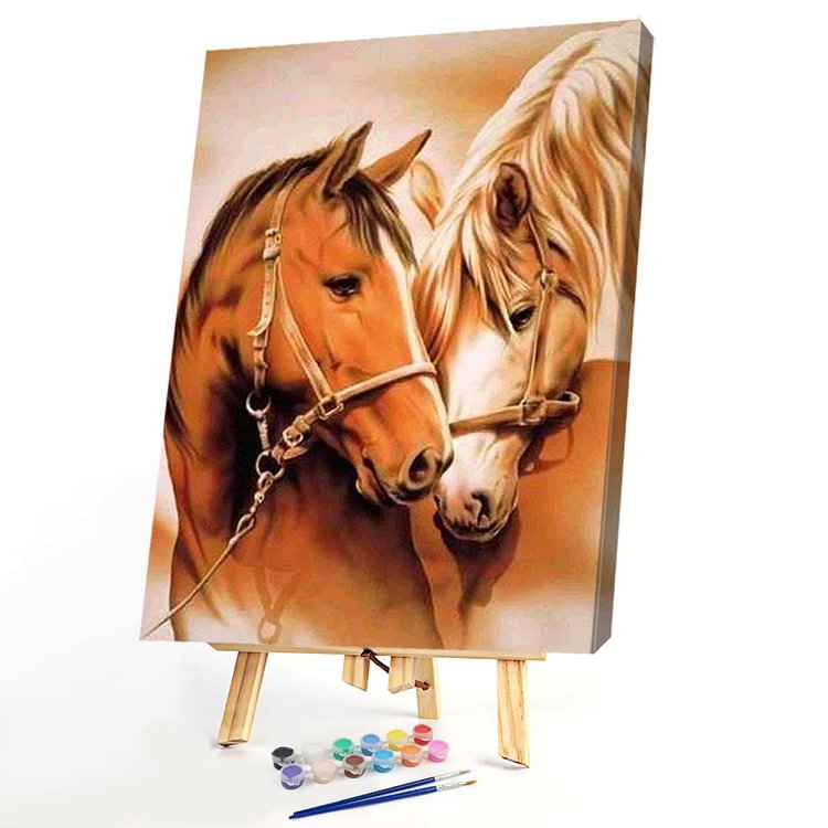 40*50CM Paint By Numbers-Loving Horses