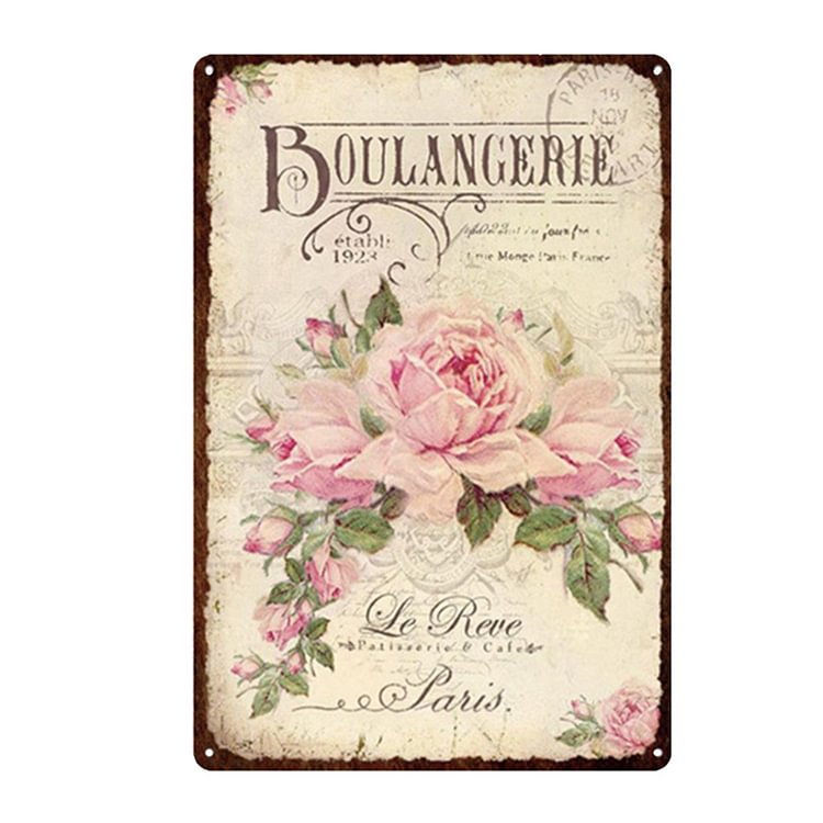 Rose - Vintage Tin Signs/Wooden Signs - 20x30cm & 30x40cm