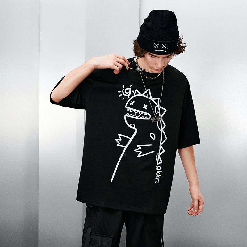“Dinosaur” Korean T-shirt / Techwear Club / Techwear