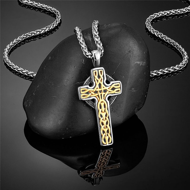 Jesus Crucifix Cross Pendant Gold Silver Necklace Jewelry