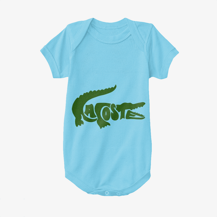 Crocodile Logo From France, Logo Parody Baby Onesie
