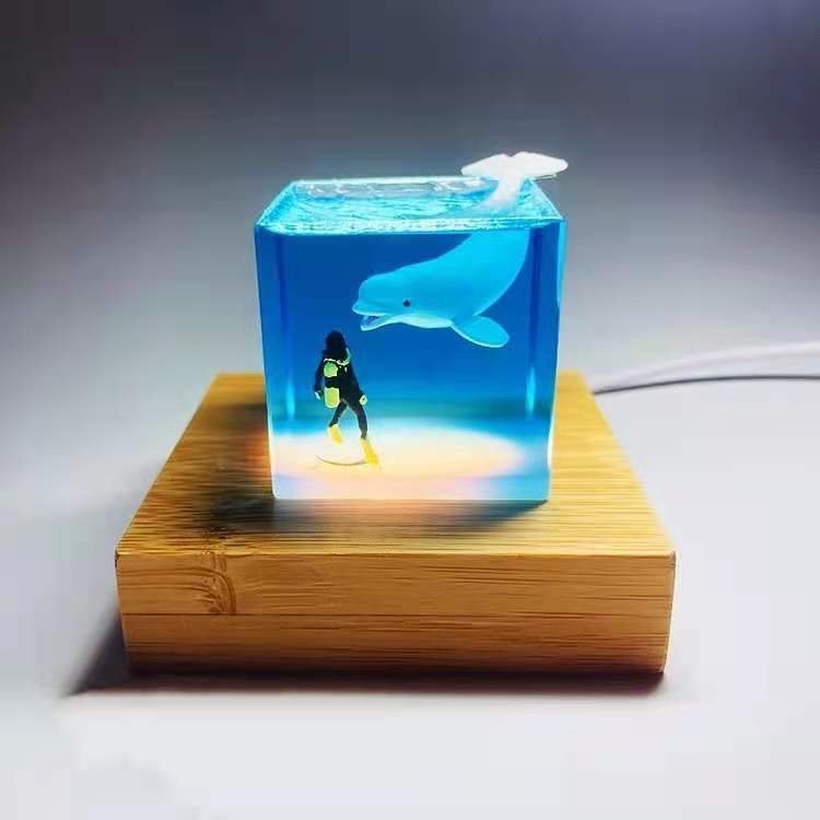 3D Whale Diver Decorative LED Light