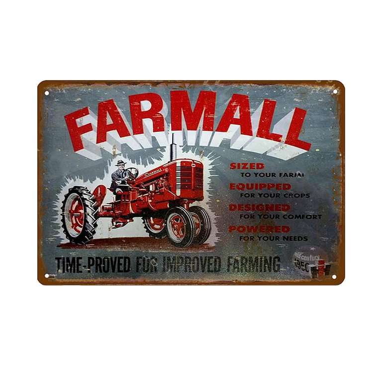 Farmall tractor - Vintage Tin Signs/Wooden Signs - 20x30cm & 30x40cm