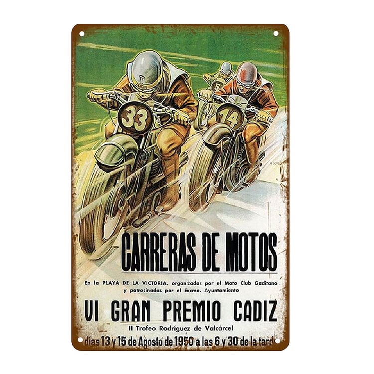 Garreras De Motos - Vintage Tin Signs/Wooden Signs - 20x30cm & 30x40cm