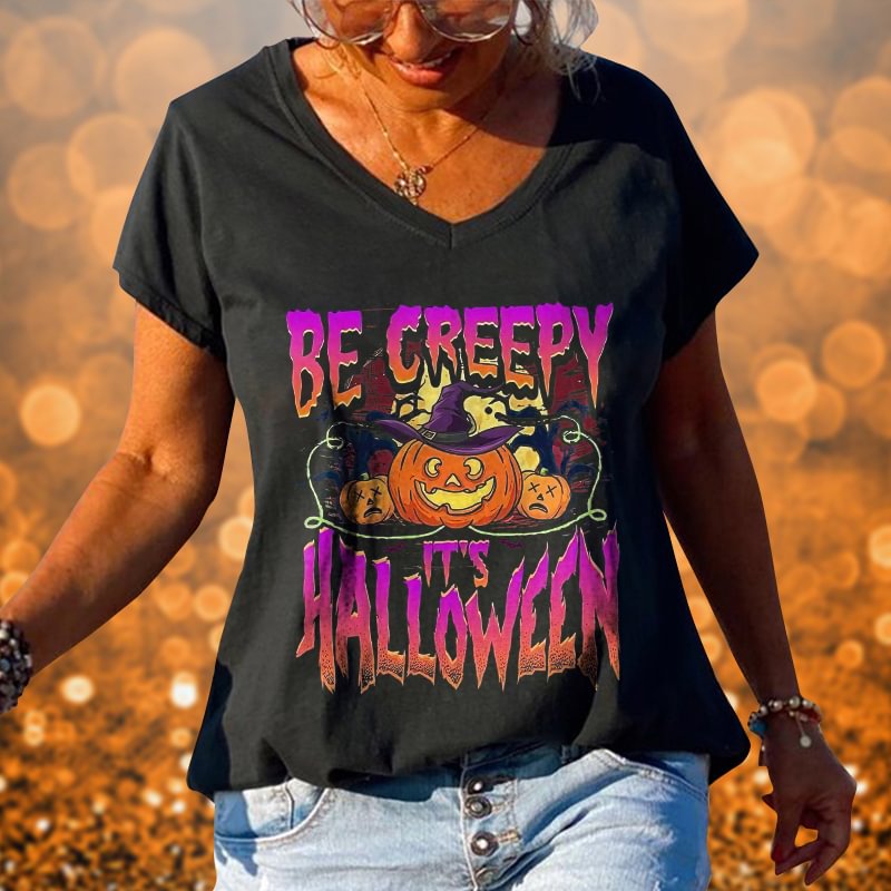 Be Creepy It's Halloween Printed T-shirt