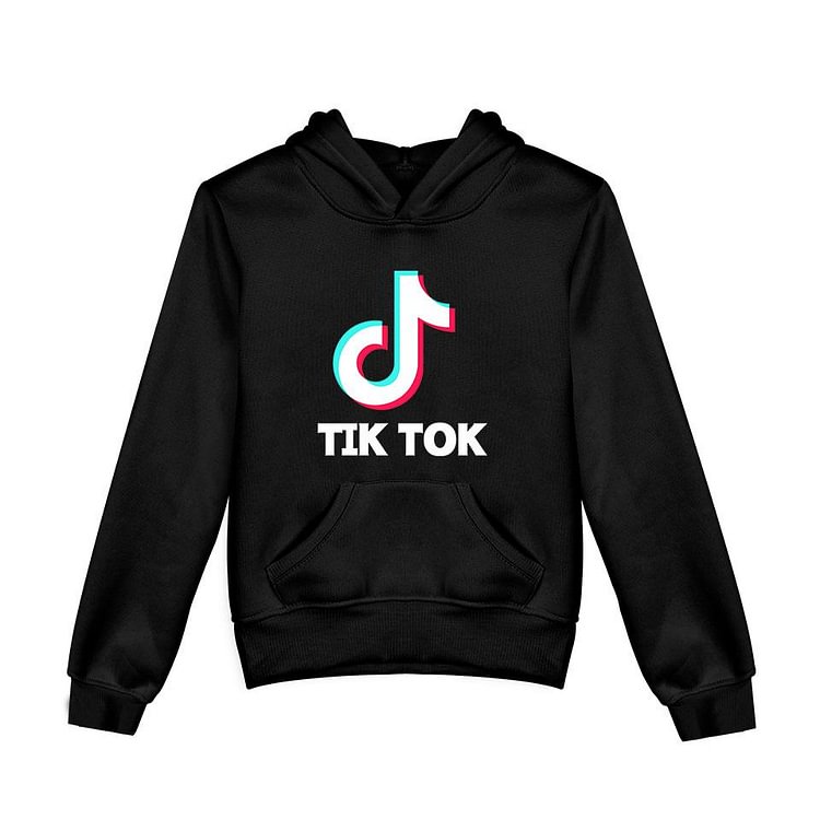 Kids Tik Tok Logo Hoodie Pullover Sweatshirt Boy Girl Size-Mayoulove