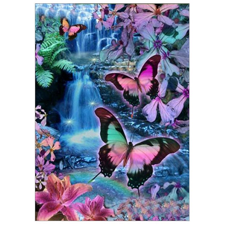 Colorful Butterfly - Special Shaped Diamond Painting - 30*40CM