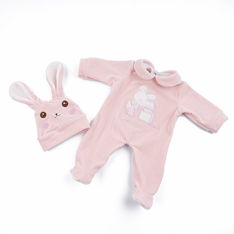 Cute Pink Bunny Reborn Baby Doll Clothes Adorable Outfit for 17''-20'' Reborn Baby 2022 -Creativegiftss® - [product_tag]