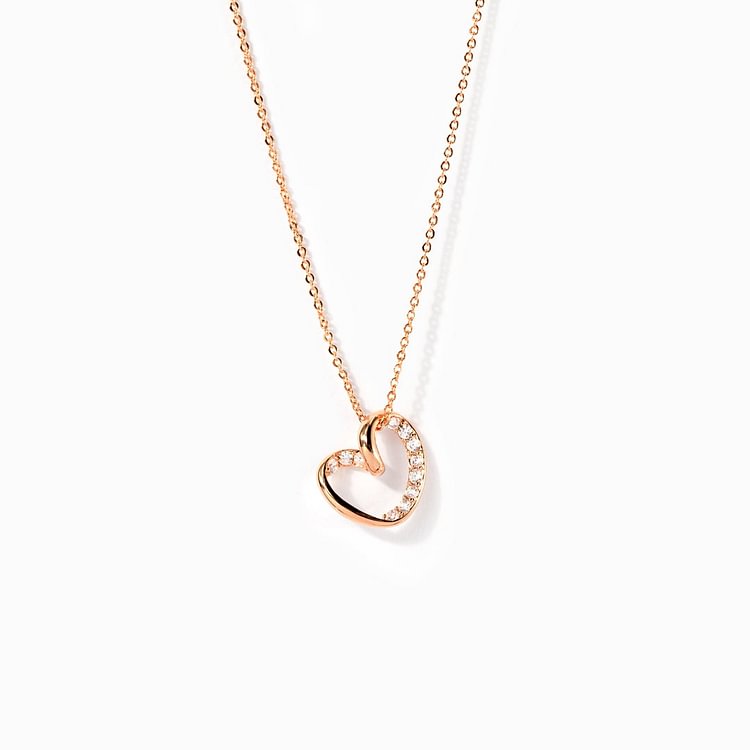 You're The Best Among Women Sparkle Heart Necklace