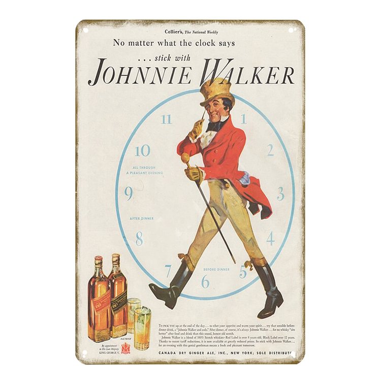 Johnnie Walker whiskey - Vintage Tin Signs/Wooden Signs - 20x30cm & 30x40cm