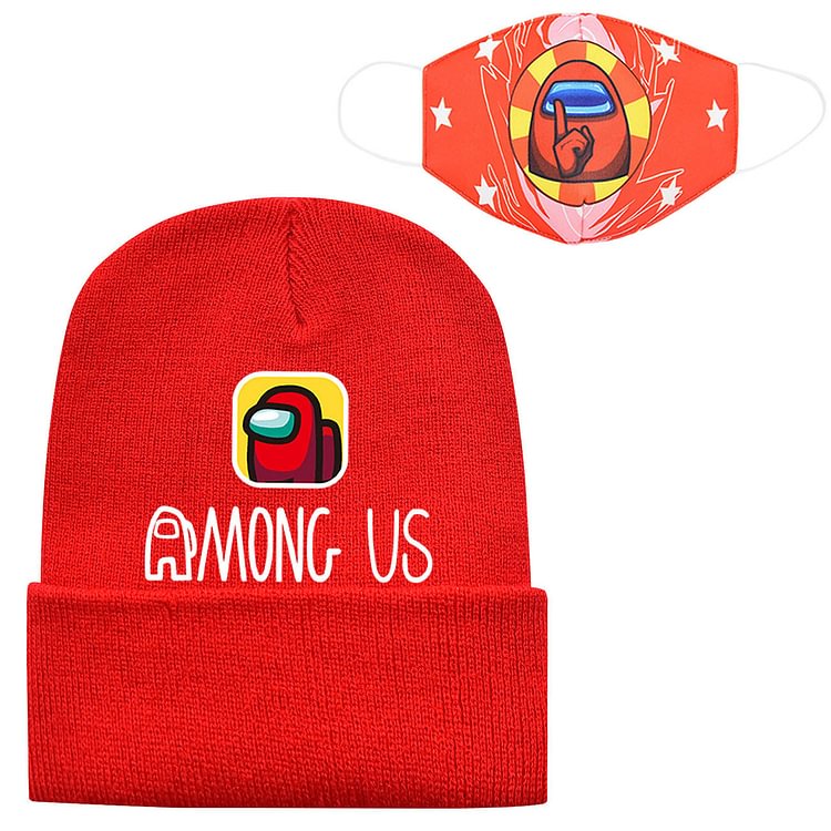Among us hats adult hoodies versatile children's knitted hats M4-Mayoulove