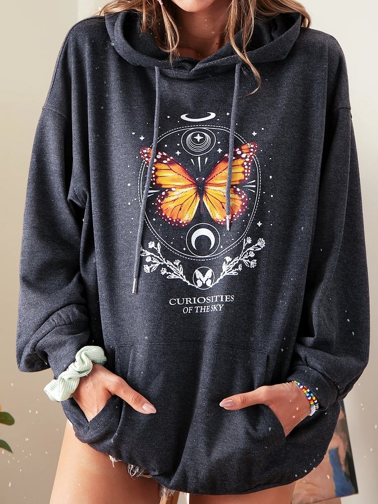 modern casual printed color long sleeve sweatshirt