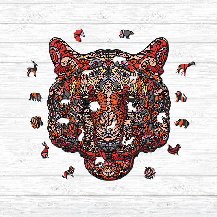 Red Panther Wooden Jigsaw Puzzle