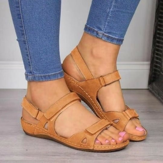 Women Summer Wedges Open Toe Comfy Walking Work Sandals