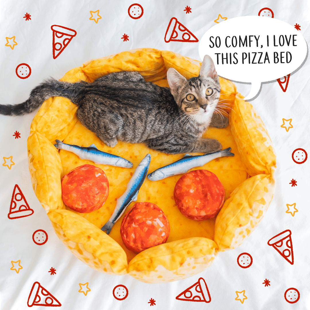 Cute Pizza Cat Bed