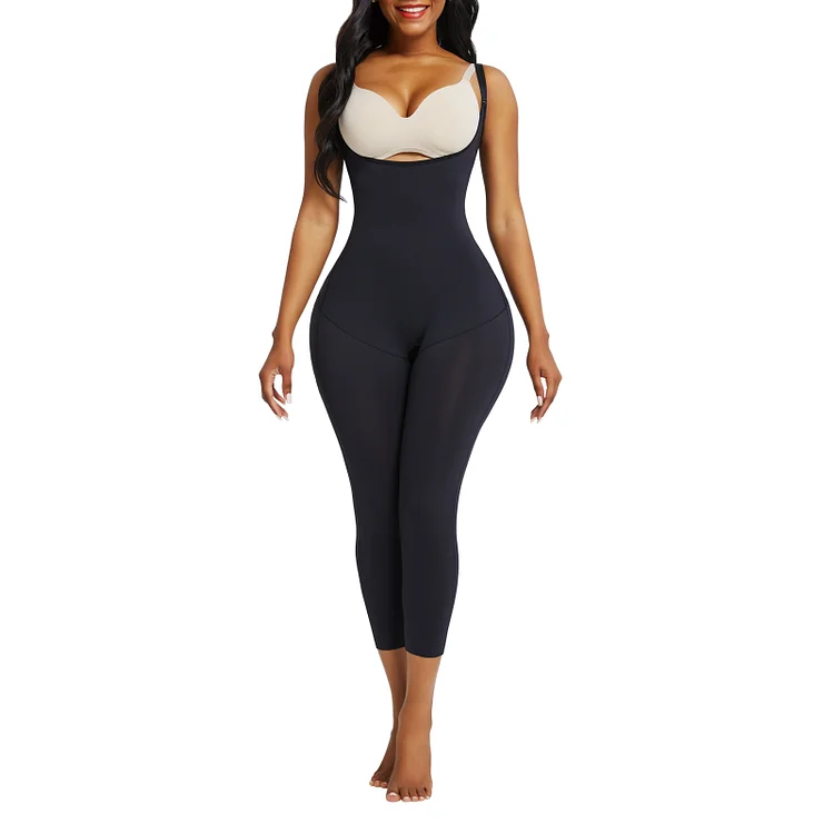 Body Shaper Tummy Control Shapewear Open Bust Thigh Bodysuit Leggings