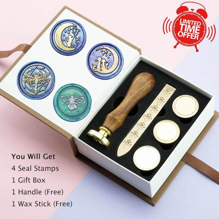 Fire Painting Stamp Wax Seal Animal Printed for Stamping DIY Scrapbook Gift Card 
