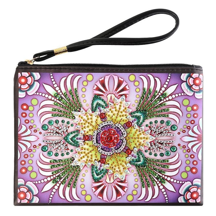 DIY Colorful Special Shaped Diamond Painting Wristlet Clutch Zipper Wallet
