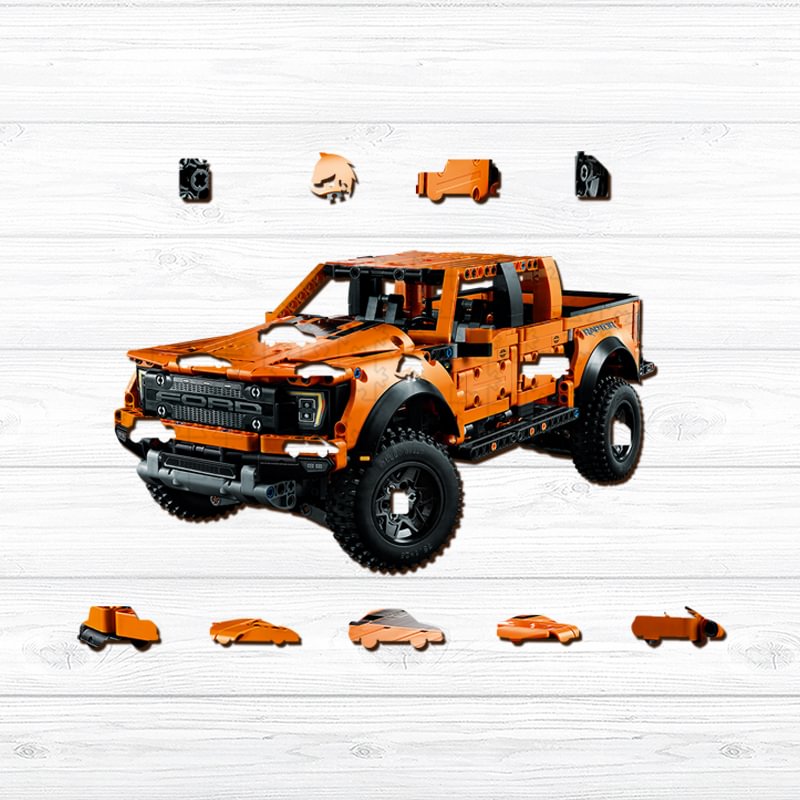 Jeffpuzzle™-JEFFPUZZLE™ Ford® F-150 Raptor Wooden Puzzle