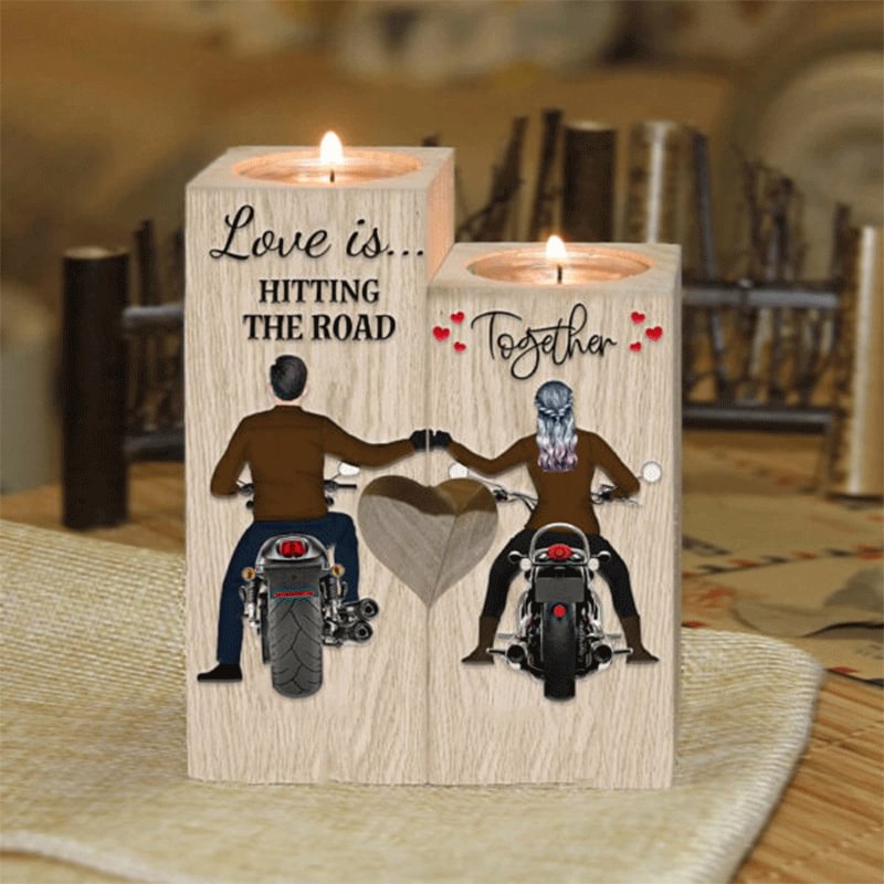 Life Is Beautiful Ride With You Motorcycle Riders -Candle Holder