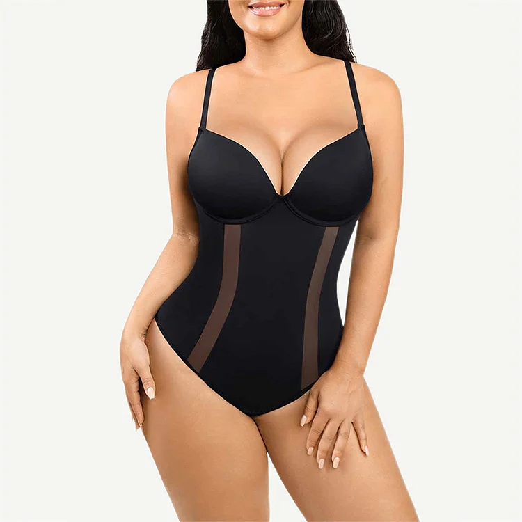 Wholesale One-Piece Back Large U-shaped Bodysuit with 3/4 Cup