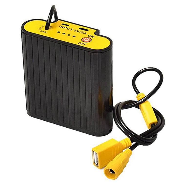 18650 Battery Pack Power Bank Case 8.4V DC + 5V USB Output for Bike Light
