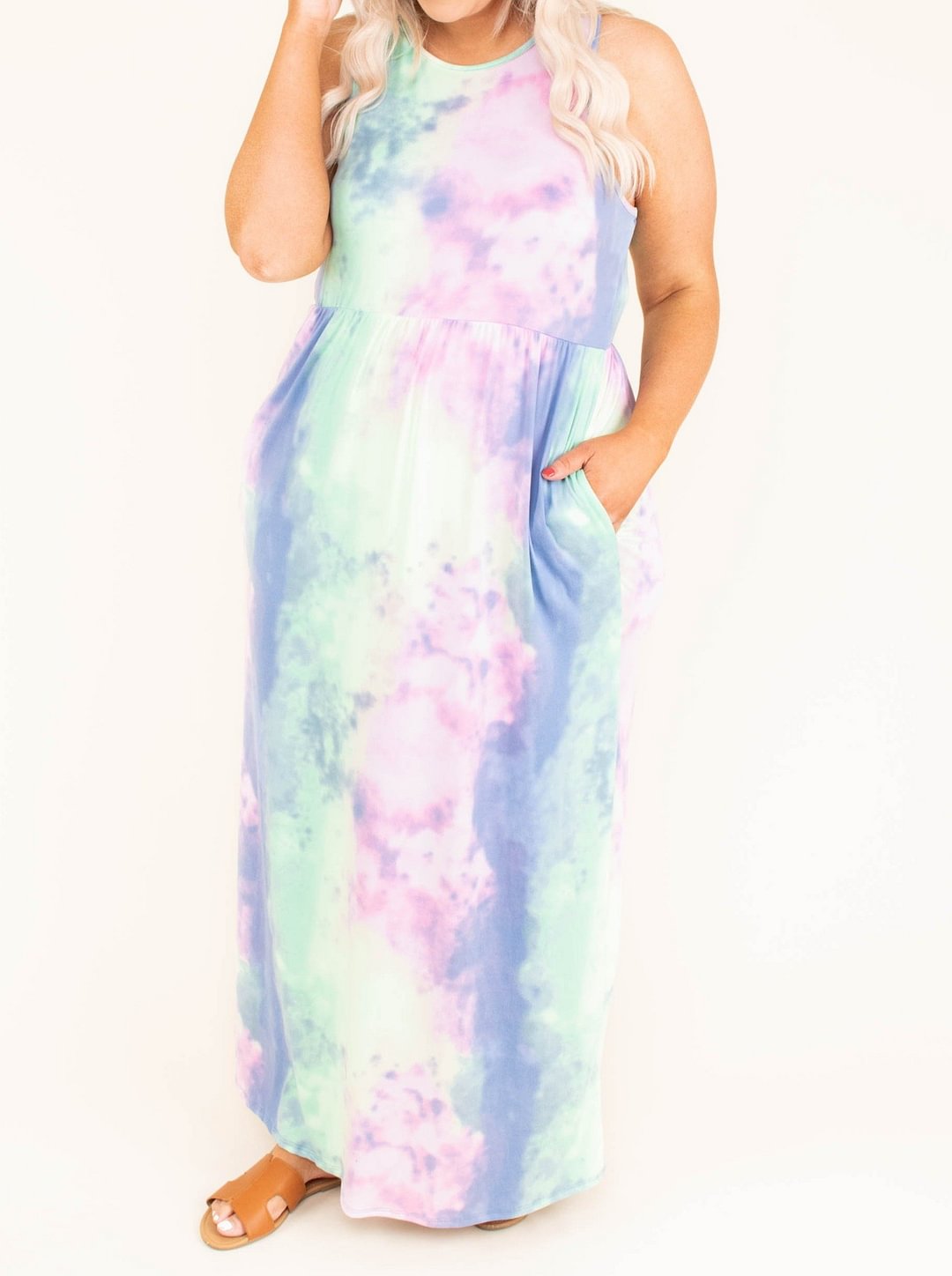 Give Into The Moment Maxi Dress; Mint Pink
