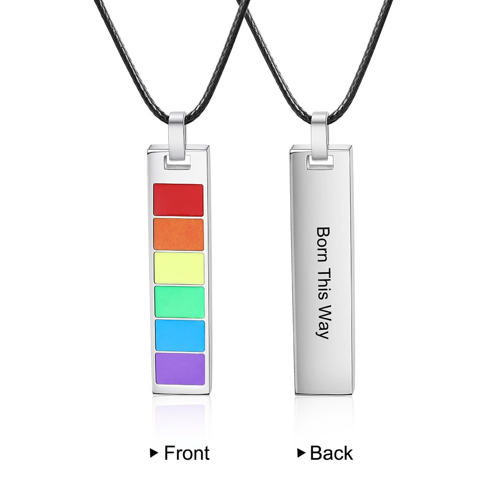LGBT-Personalisierter Regenbogen Halskette t1 Kettenmachen